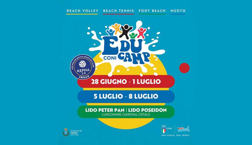??? ?? ?????? ?? ? ?????? ? ??? ? ?????? ???'? ??????, la Kepha 2.0 prende parte all'EDUCAMP CONI, centri sportivi multidisciplinari rivolti a giovani di età compresa ??? ? ? ?? ? ?? ???? che potranno fare attività sportiva seguiti da operatori e tecnici sportivi qualificati. ??⚽️?‍♀️
????? ??????, ????? ??????, ???? ????? ? ????? direttamente sul Lungomare Giardina di Cefalù, presso il ???? ????? ??? e ???? ????????. ?
Non perdere una grande occasione di Sport, divertimento e crescita, ????????? ???'??????? ????! ?